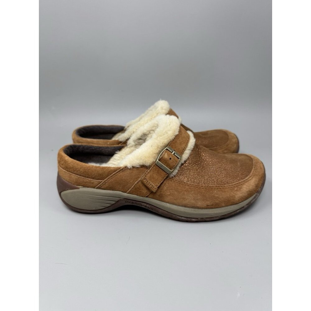 Merrell Encore Buckle Womens Size 8 Puff Cocoa Brown Closed Toe Slip On Clogs - Picture 1 of 7